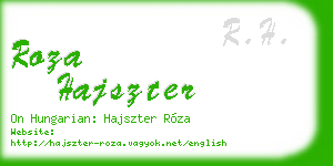 roza hajszter business card
