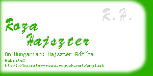 roza hajszter business card
